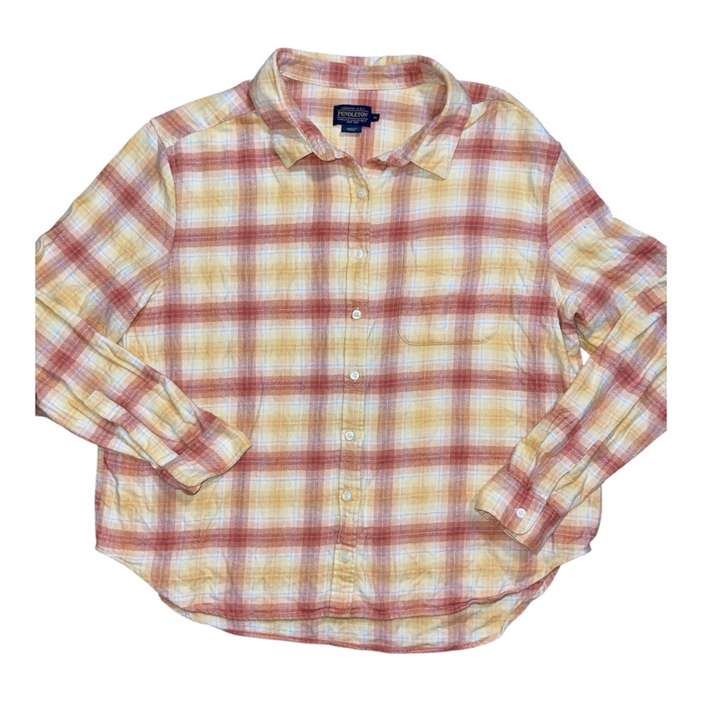 Authentic Pendleton Vintage Plaid Button Down Shi… - image 1